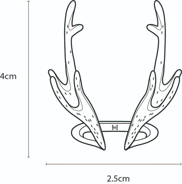 生物學/Cervidae鹿科  純銀手工戒指 第5張的照片