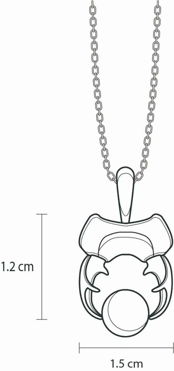 生物學/Dorcus titanus sika 925純銀項鍊 第6張的照片