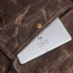 キャンバス バックパック 手縫い メンズ 人気 おしゃ 7枚目の画像