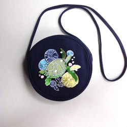 設計款ST237 - 【海龜刺繡】帆布肩背包 第1張的照片