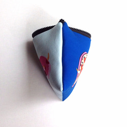 設計款NB147 - 【兩面兩色】雙面海蛞蝓零錢包#淺藍 X 寶藍 第2張的照片