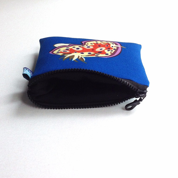 設計款NB147 - 【兩面兩色】雙面海蛞蝓零錢包#淺藍 X 寶藍 第5張的照片