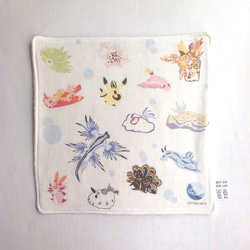 設計款NB179 - 【海蛞蝓印花】無染純棉方巾 第2張的照片