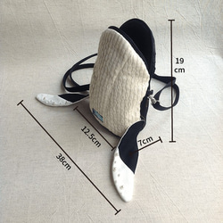 Design No.HW110 - 【ブリーチング！！】ザトウクジラ・ショルダーバッグ 8枚目の画像