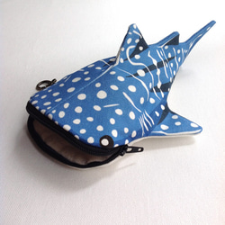 莎莎專屬訂單 - 【純棉帆布】鯨鯊立體造型零錢包 第1張的照片