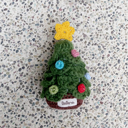 純手工鉤織美麗諾羊毛聖誕小樹 第5張的照片