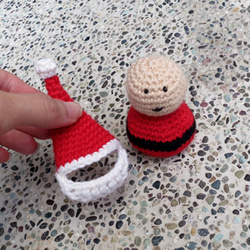 純手工鉤織美麗諾羊毛聖誕老人 第4張的照片