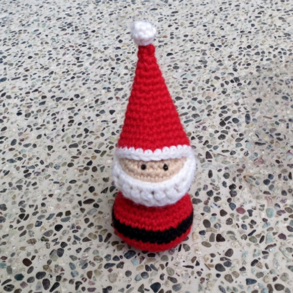 純手工鉤織美麗諾羊毛聖誕老人 第6張的照片