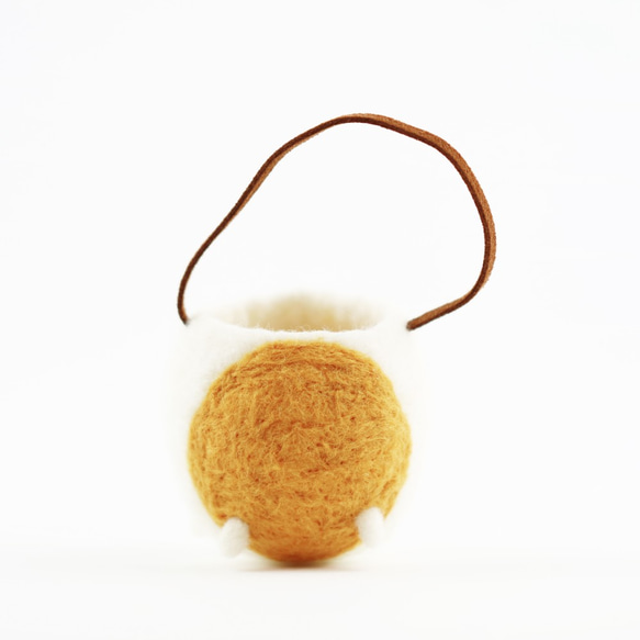 丸型コーギー収納ボール/小さな鉢植え 3枚目の画像