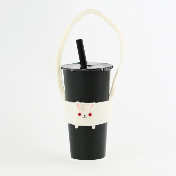 白兔 飲料/盆栽提袋 飲料杯套 第1張的照片