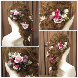 ＊Antique mauve pink＊  headdress 1枚目の画像