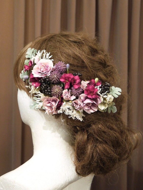 ＊Antique mauve pink＊  headdress 3枚目の画像