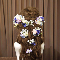 ＊Purple pink hydrangea＊ Flower headdress 1枚目の画像