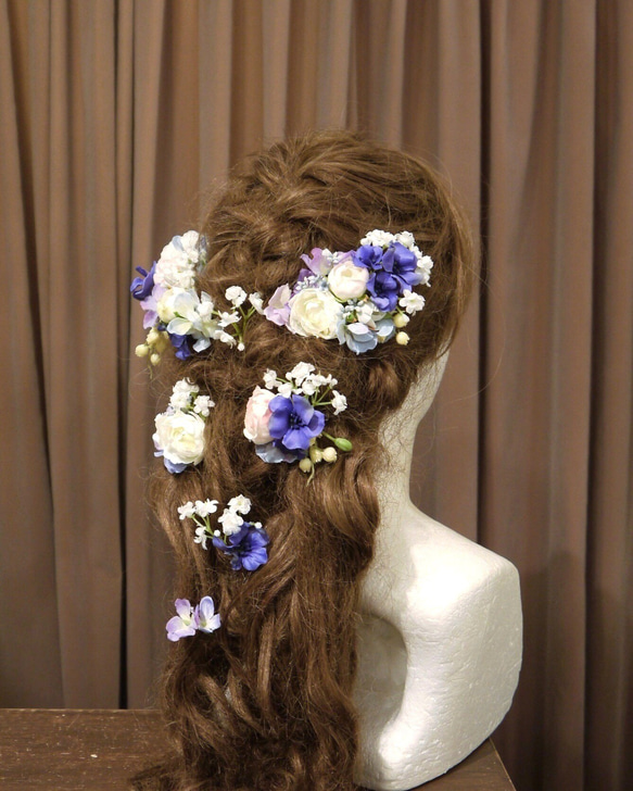 ＊Purple pink hydrangea＊ Flower headdress 3枚目の画像
