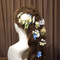 ＊Light blue hydrangea＊ Flower headdress 2枚目の画像