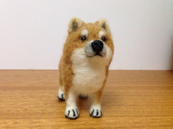 羊毛フェルト  プチシリーズ  柴犬 1枚目の画像