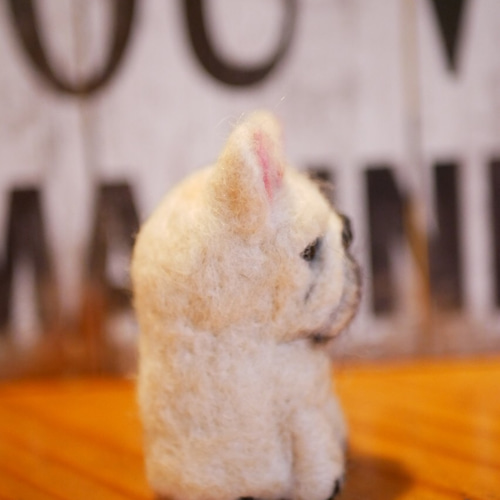 羊毛フェルト フレンチブルドッグ 羊毛フェルト apricot 通販