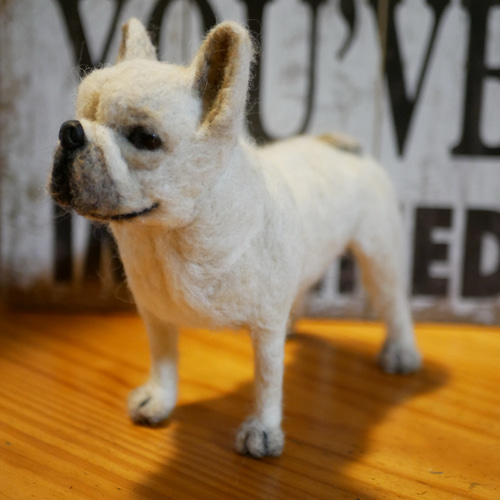 羊毛フェルト フレンチブルドッグ 羊毛フェルト apricot 通販 6440644