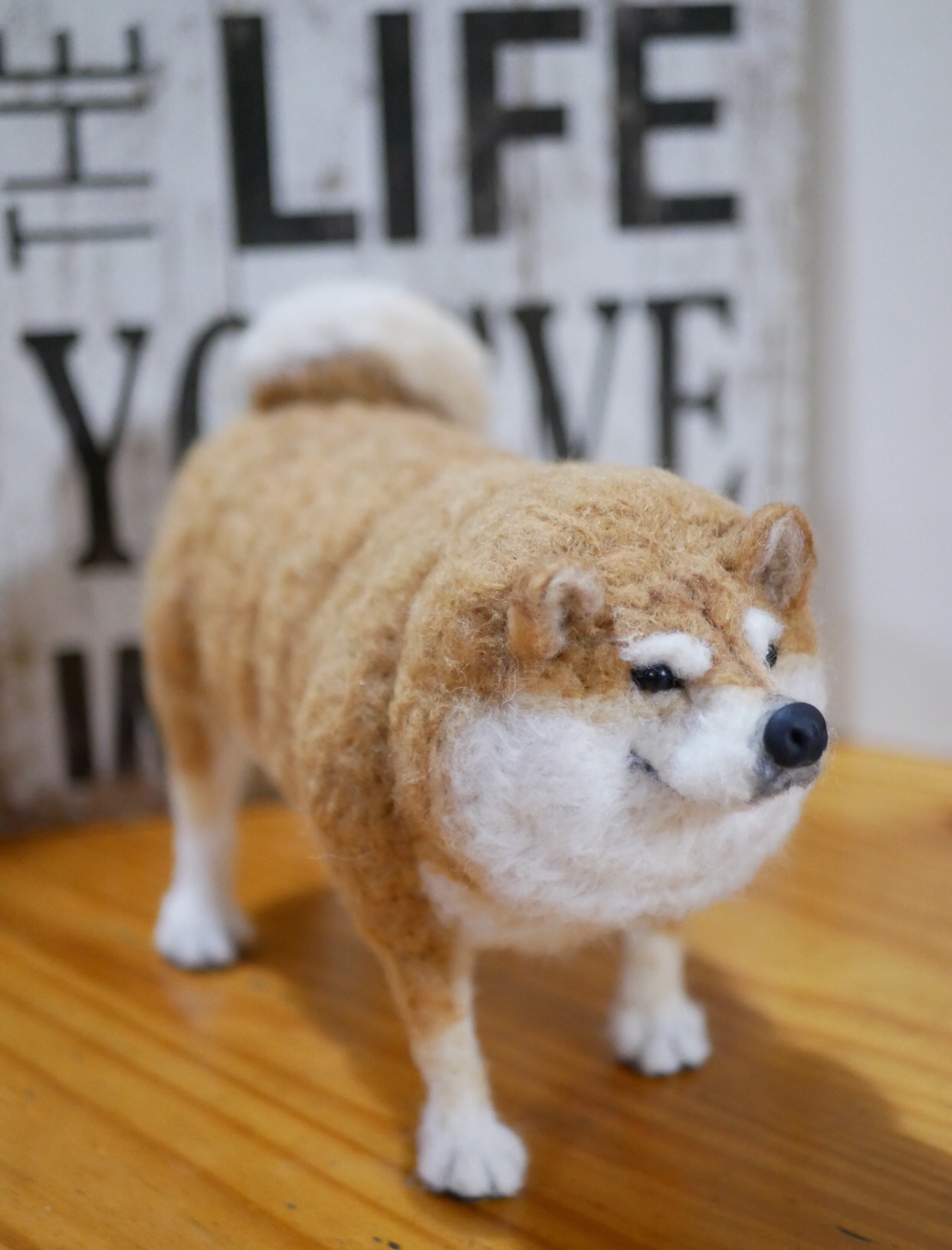 羊毛フェルト 柴犬 羊毛フェルト apricot 通販 9393245｜Creema