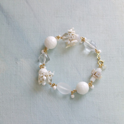 White Bouquet（bracelet） 白い花のブレスレット 1枚目の画像