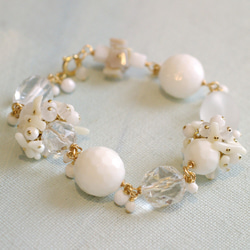 White Bouquet（bracelet） 白い花のブレスレット 2枚目の画像