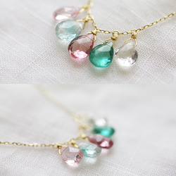 tsubu : Pink & Green Tourmaline（necklace） 2枚目の画像
