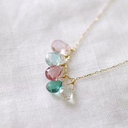 tsubu : Pink & Green Tourmaline（necklace） 5枚目の画像