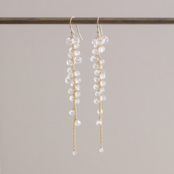 yamabudo : Crystal / 果房（earring） 水晶の山葡萄の耳飾り 2枚目の画像