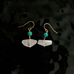 green Phantom, Amazonite（earring） グリーンファントムクォーツとロシアンアマゾナイト 7枚目の画像