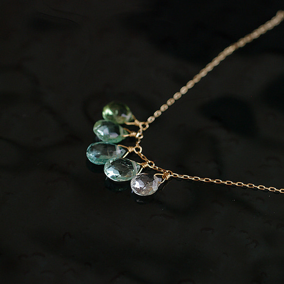 tsubu : Green Tourmaline（necklace） 1枚目の画像