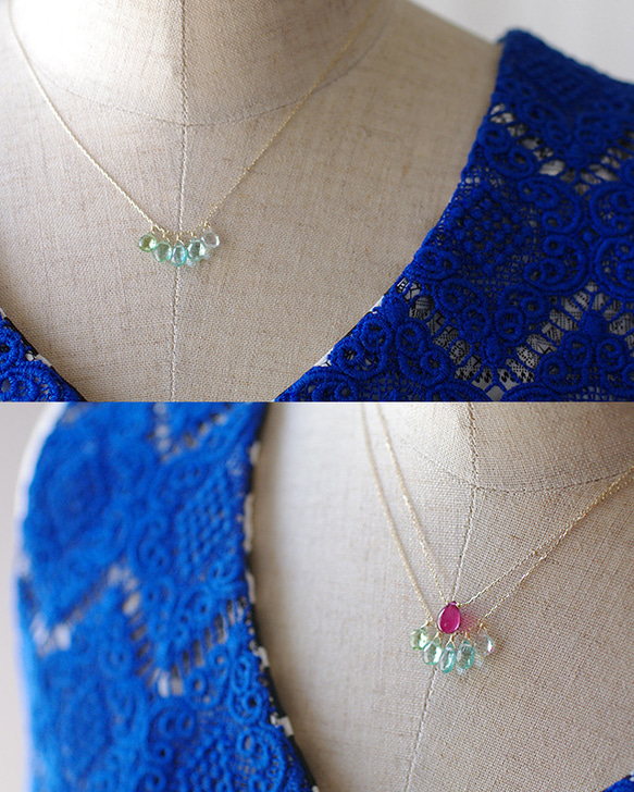 tsubu : Green Tourmaline（necklace） 4枚目の画像