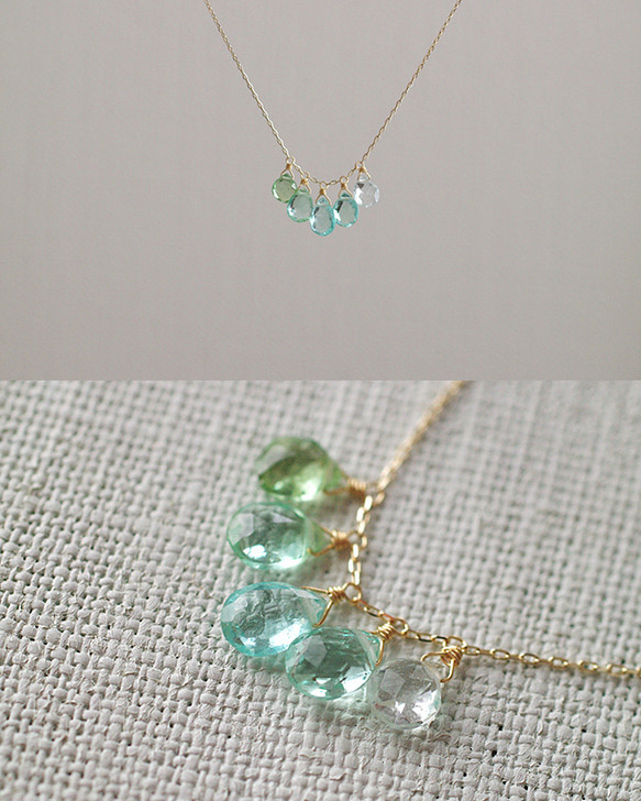 tsubu : Green Tourmaline（necklace） 5枚目の画像