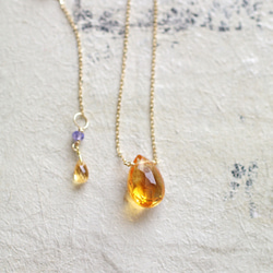 namida : Citrine（necklace） 1枚目の画像