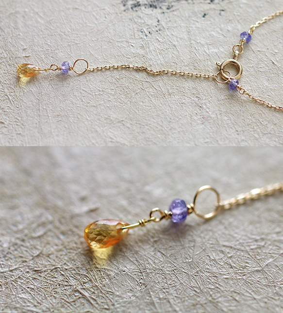 namida : Citrine（necklace） 3枚目の画像