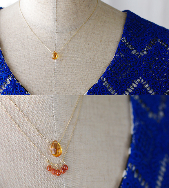 namida : Citrine（necklace） 4枚目の画像