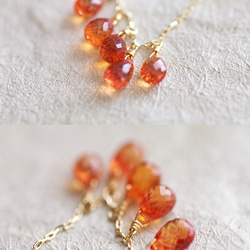 tsubu : Orange Sapphire（necklace）オレンジサファイアのtsubuネックレス 2枚目の画像