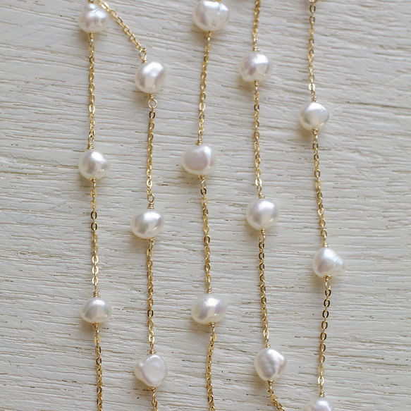 Small Keshi Pearl Princess（necklace） 第2張的照片