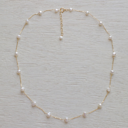 Small Keshi Pearl Princess（necklace） 第5張的照片