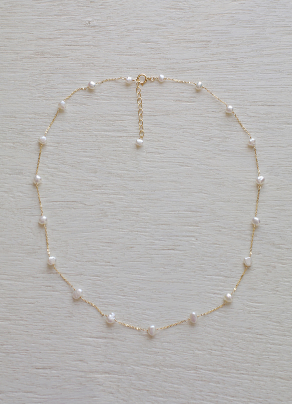 Small Keshi Pearl Princess（necklace） 第5張的照片