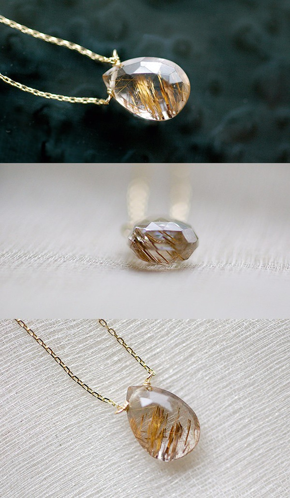 namida : Rutile Quartz（necklace） 2枚目の画像