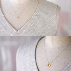 namida : Citrine, Pearl（necklace） 4枚目の画像