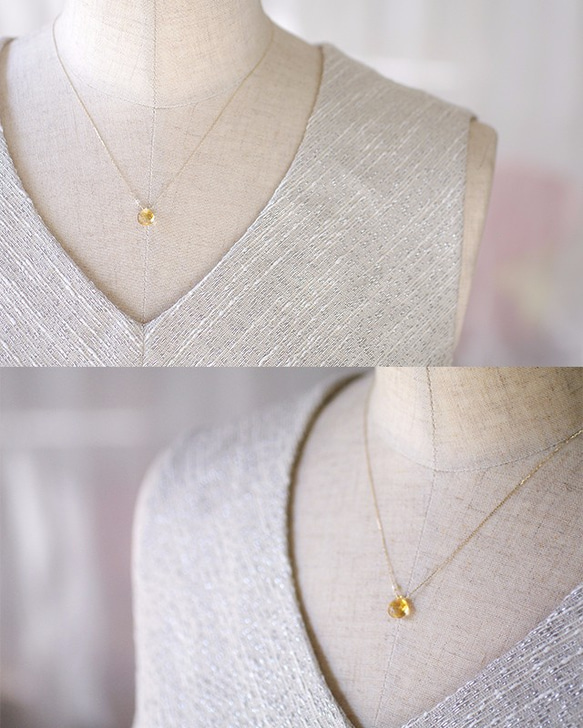 namida : Citrine, Pearl（necklace） 第4張的照片