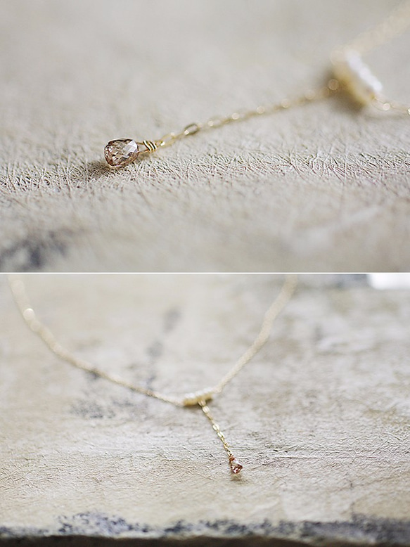 Brown Diamond & Pearl（necklace） 第3張的照片