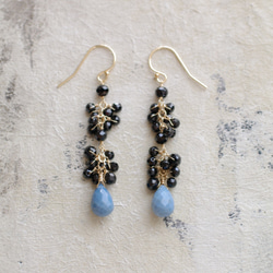yamabudo : Black Spinel , Blue Opal（earring） 第1張的照片