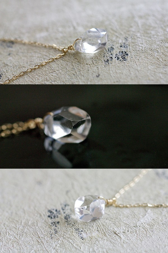 namida : Herkimer Diamond no.1（necklace）ハーキマーダイヤモンド 3枚目の画像