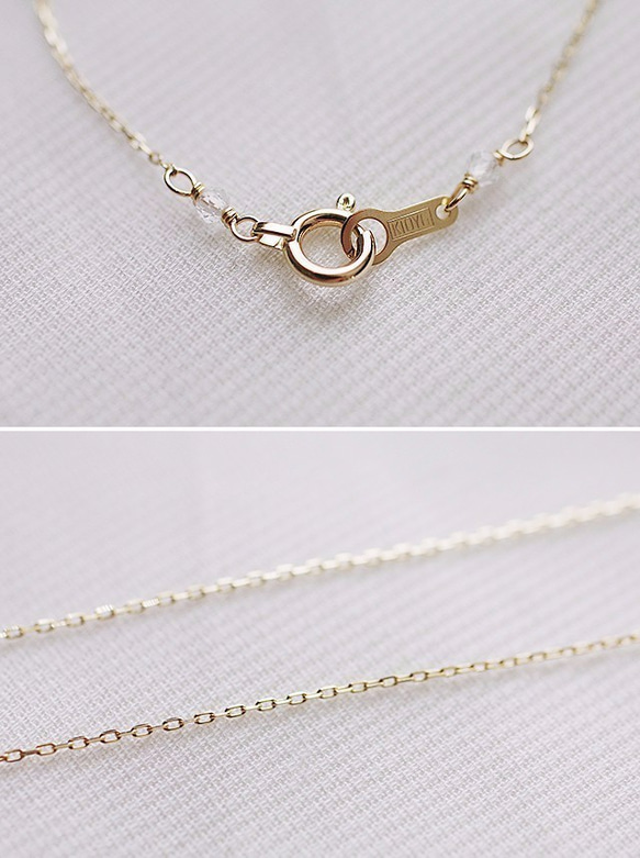 namida : Ruby flat-s3（necklace）フラットなルビーのネックレス 3枚目の画像