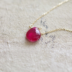 namida : Ruby flat-s3（necklace）フラットなルビーのネックレス 5枚目の画像