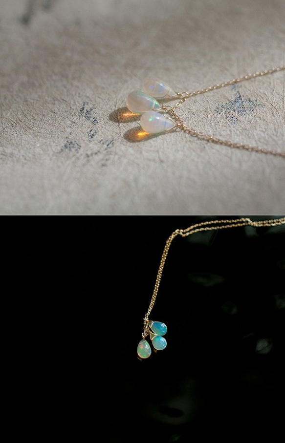 tsubu : Water Opal（necklace）ウォーターオパール 2枚目の画像