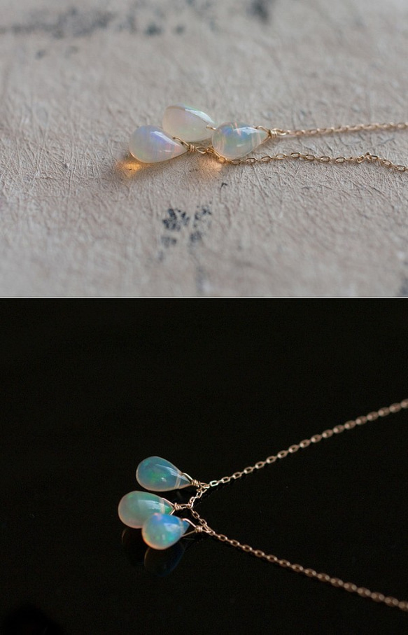 tsubu : Water Opal（necklace）ウォーターオパール 3枚目の画像