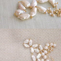 Pearl keshi（necklace） 長芥子パールのチョーカーネックレス 6枚目の画像